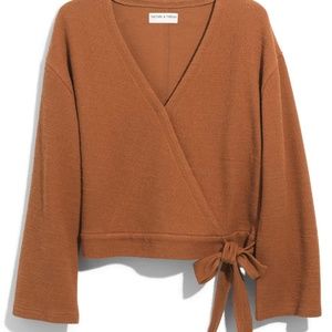 Madewell Rust Orange Side Tie Top